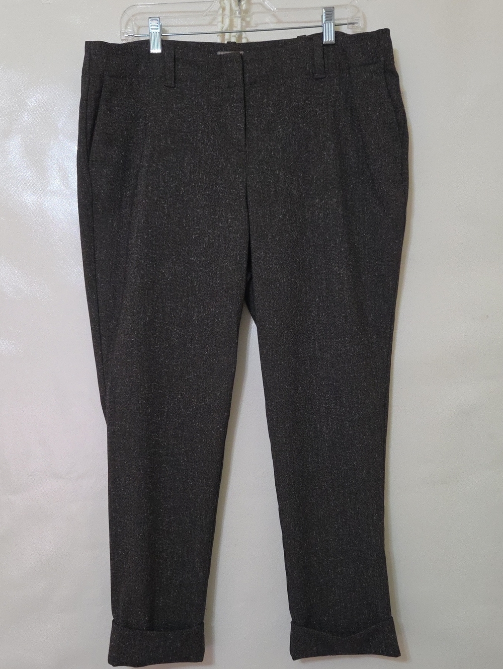 J. Jil Women's Dark Gray Cuffed Dress Pants Trousers - Size 14 Petite
